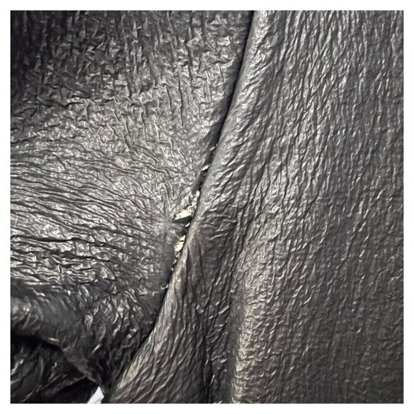 Anne Scott speckled beige with a diagonal swath of black faux leather material M - Picture 5 of 5